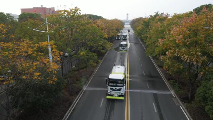 1+1＞2！徐工“洗掃清洗”黃金搭檔，還原美麗天門靚麗本色