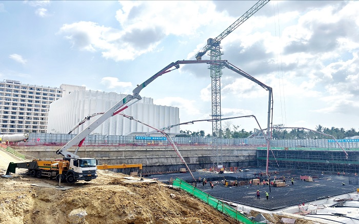 火力全開！萬方混凝土澆筑海南新地標(biāo)！